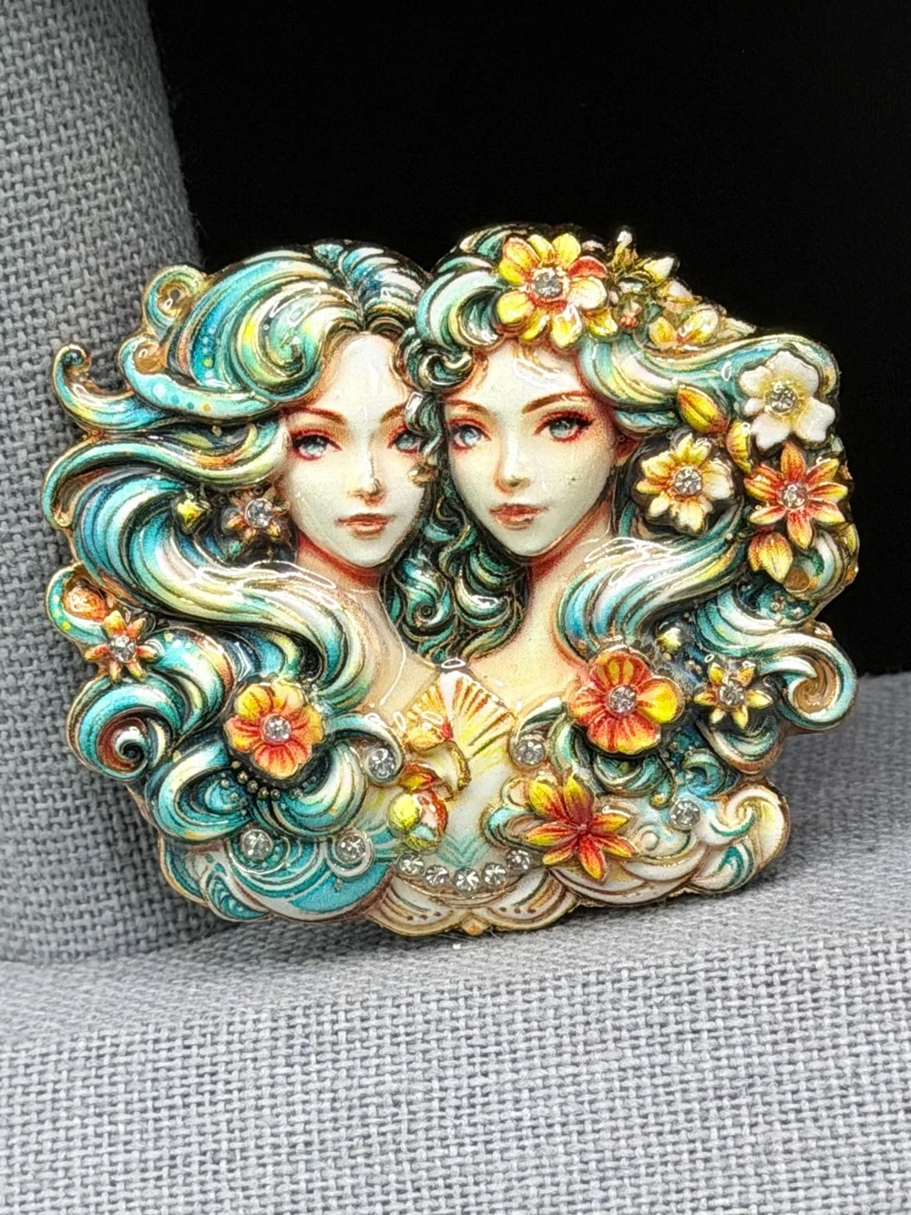 Gemini Goddess Brooch